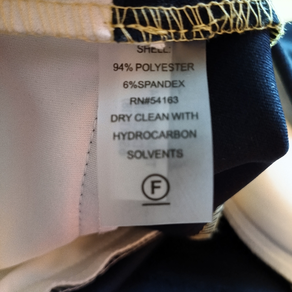 Tommy Hilfiger Sleeveless Yellow & Navy Striped Dress Size 10 - Picture 6 of 6